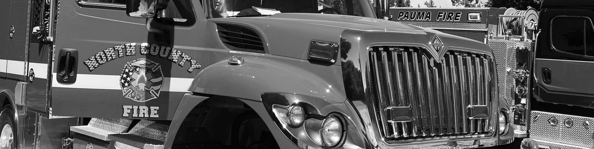 photo closeup of north county fire truck