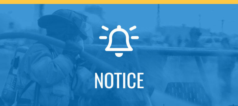 News Notice featured image with firefighters